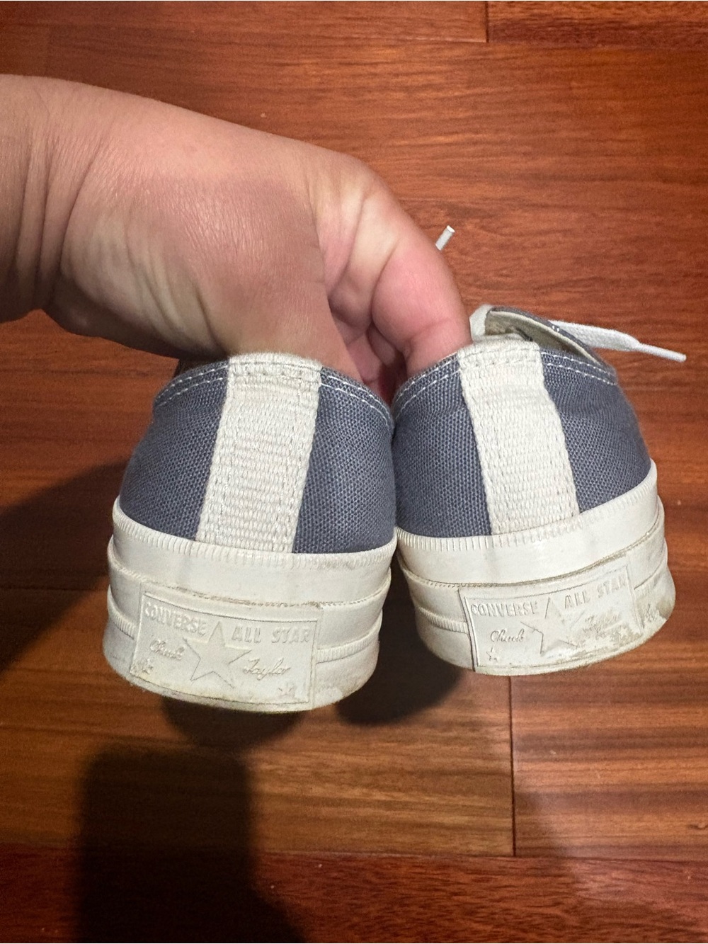 Converse x Comme des Garcons PLAY Gray and White Low-Top Sneakers - Picture 5 of 6